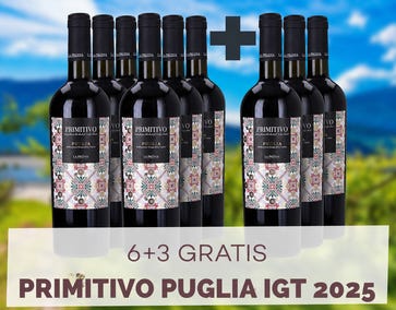 6+3 gratis La Pruina Primitivo IGT 2025
