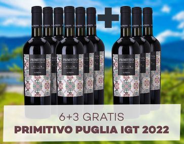 6+3 gratis La Pruina Primitivo IGT 2023