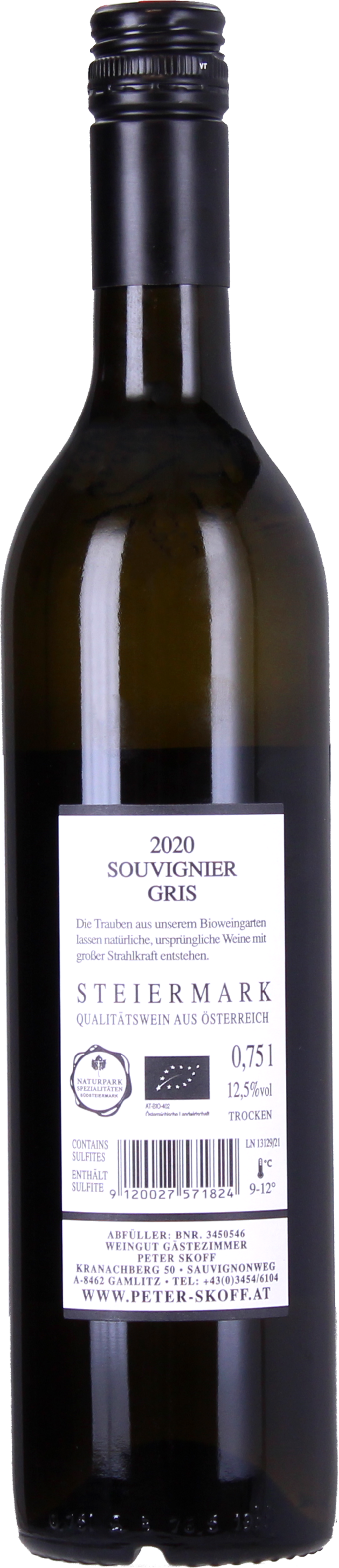 Weingut Peter Skoff Souvignier Gris Bio 2022 - 0,75 l