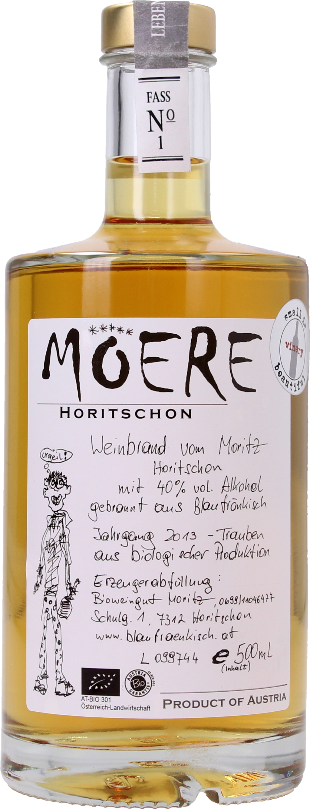 Bioweingut Moritz Moere Weinbrand Bio - 0,50 L
