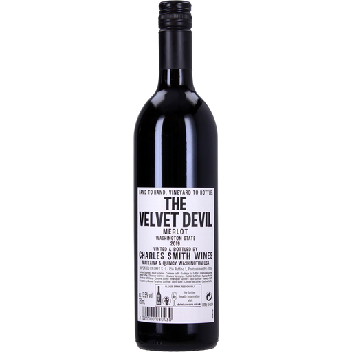 Charles Smith Wines Velvet Devil Merlot 2019 - 0,75 l