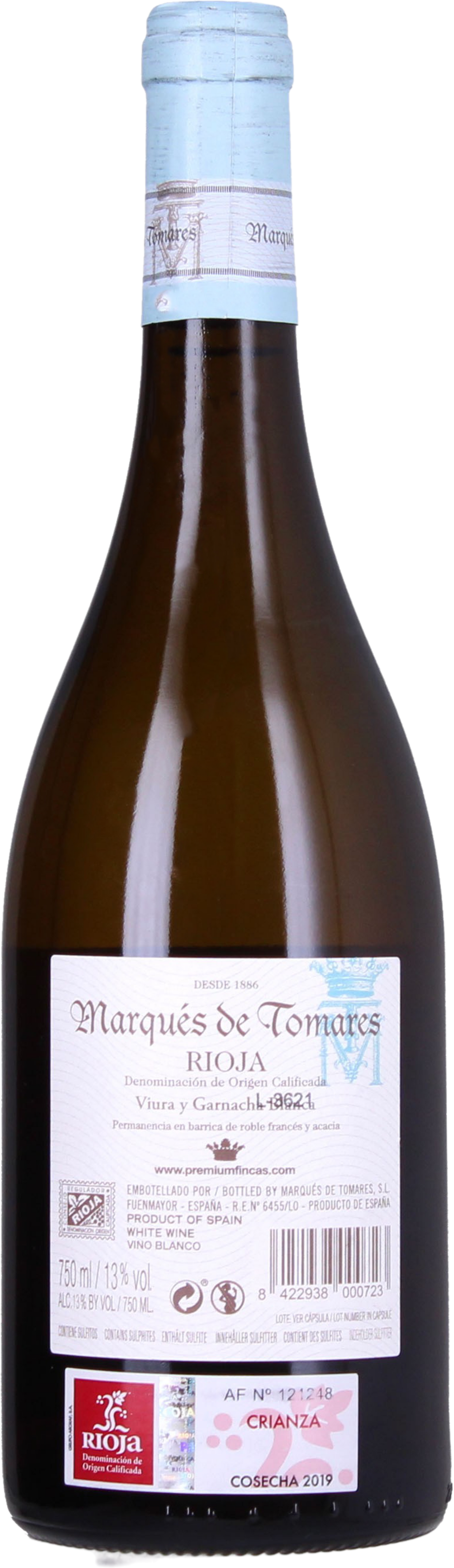 Marques de Tomares S.L. Rioja Blanco Crianza DOCa 2019
