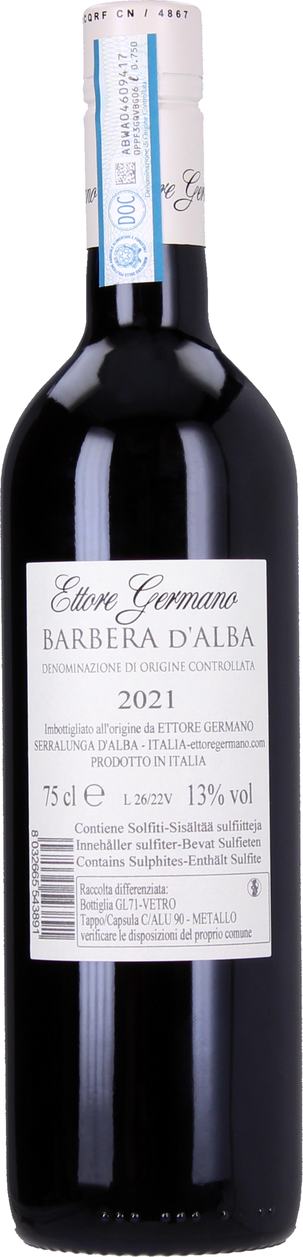Ettore Germano Barbera d'Alba DOC 2021 - 0,75 L