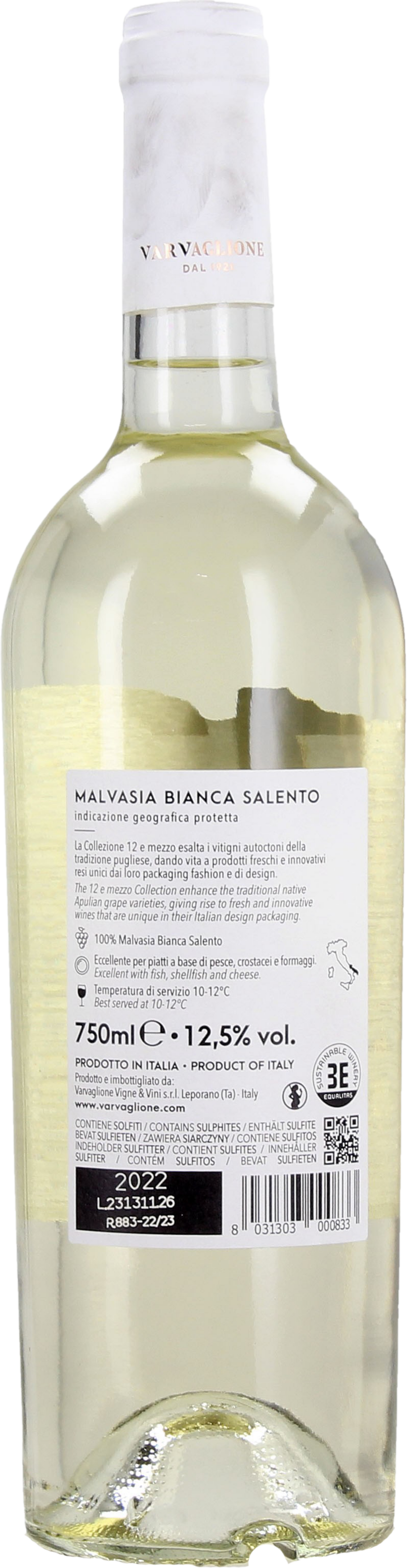 Malvasia Bianca 2023 IGP del Salento 12 e Mezzo - 0,75 L
