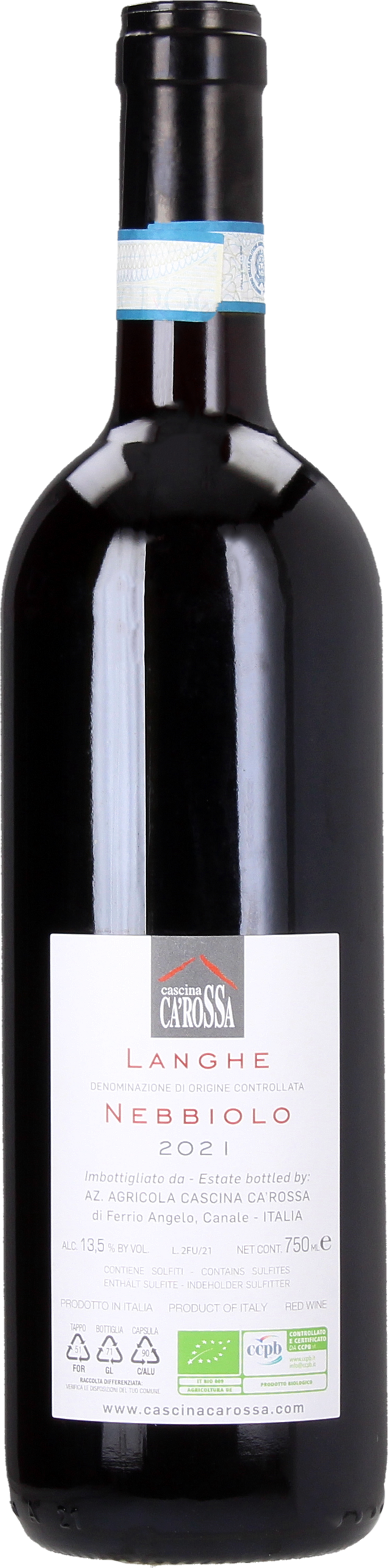 Cascina Ca' Rossa LANGHE NEBBIOLO BIO 