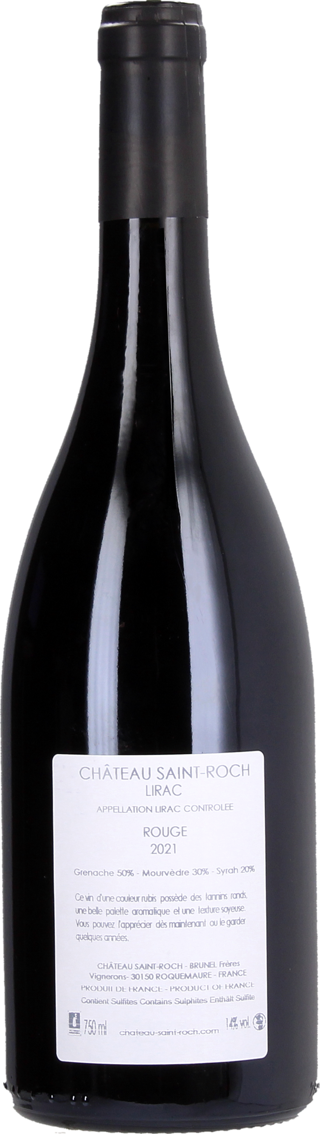 Château Saint Roch Lirac AOP Rouge 2021 - 0,75 l