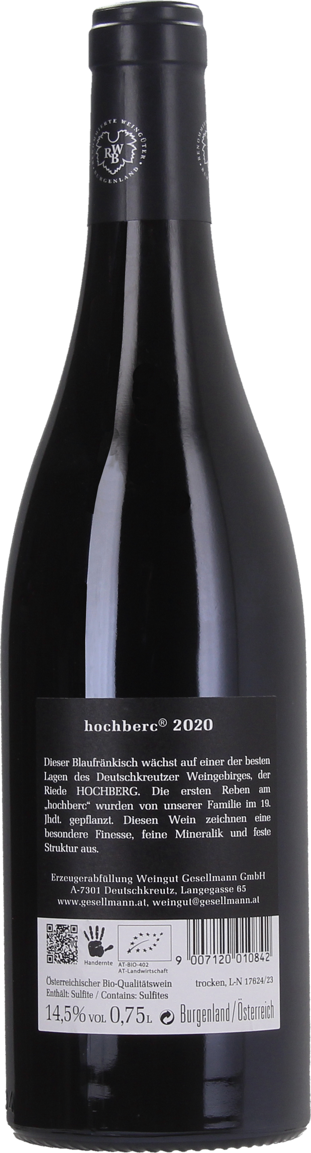 Weingut Gesellmann hochberc 2021 Bio - 0,75 l