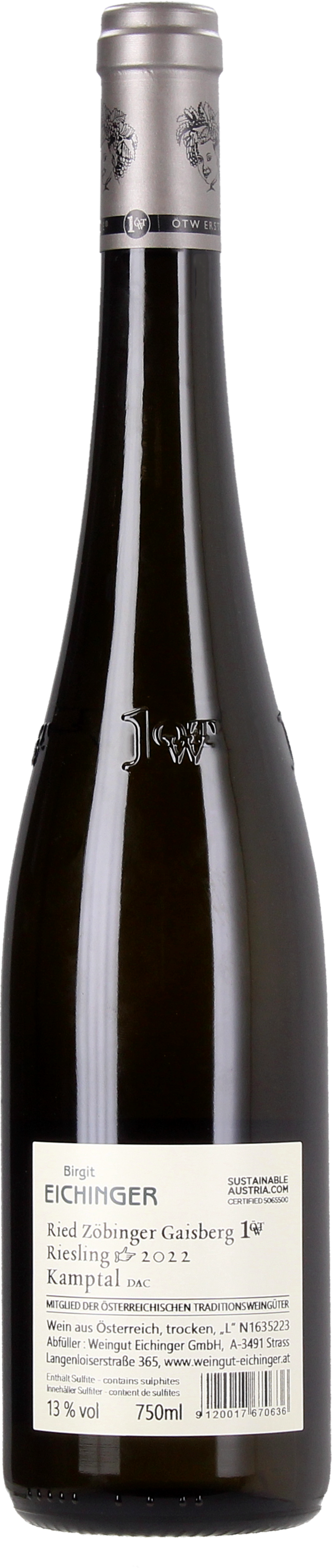 Weingut Birgit Eichinger Riesling Ried Gaisberg 1. Lage ÖTW 2023 - 0,75 l