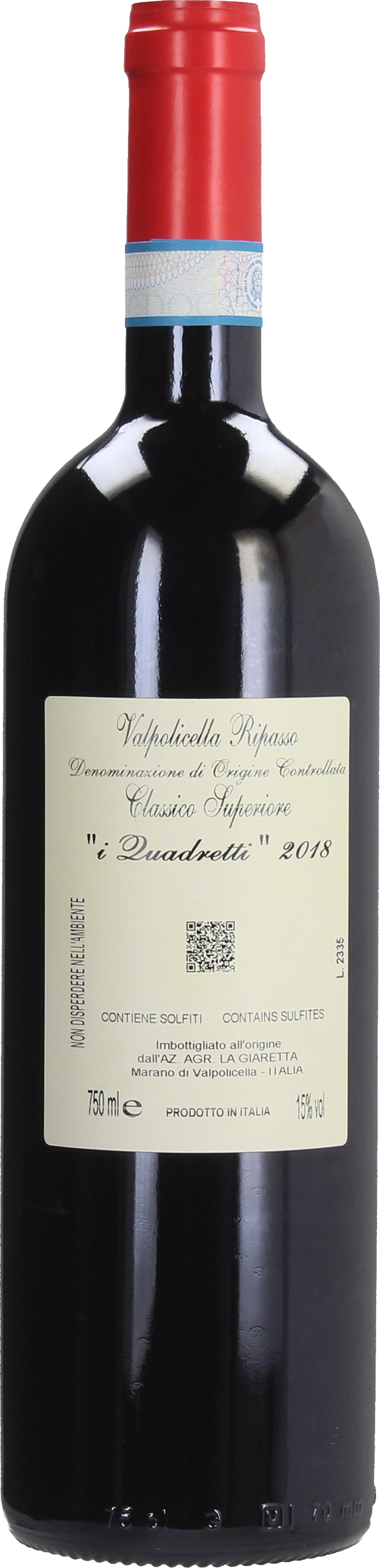 Valpolicella Ripasso D.O.C.G Classico Superiore 2019 "I Quadretti"