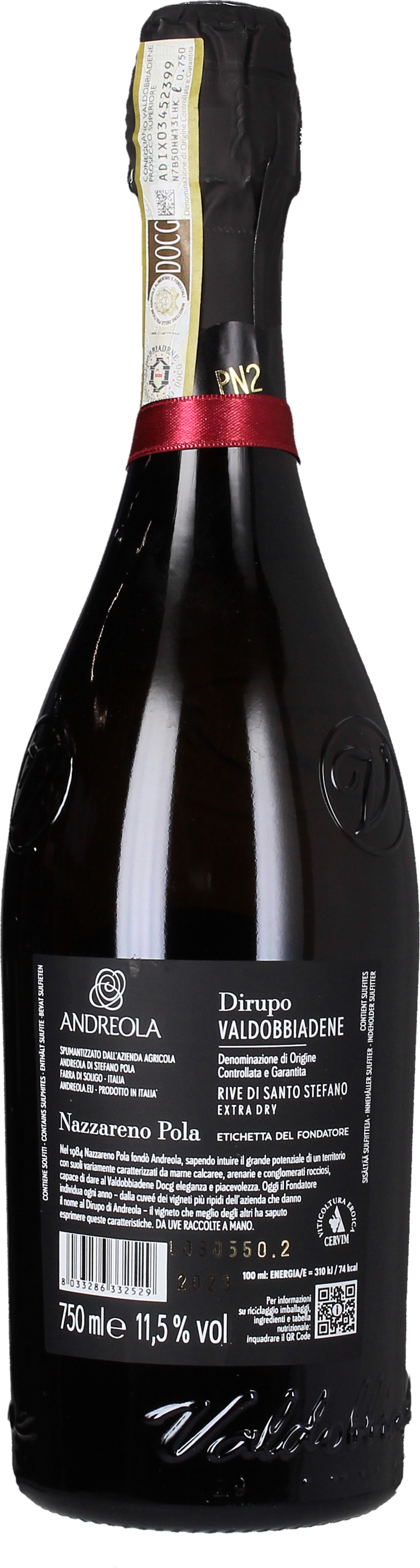 Nazzareno Pola Valdobbiadene Prosecco Superiore DOCG Extra Dry 2023 - 0,75 l