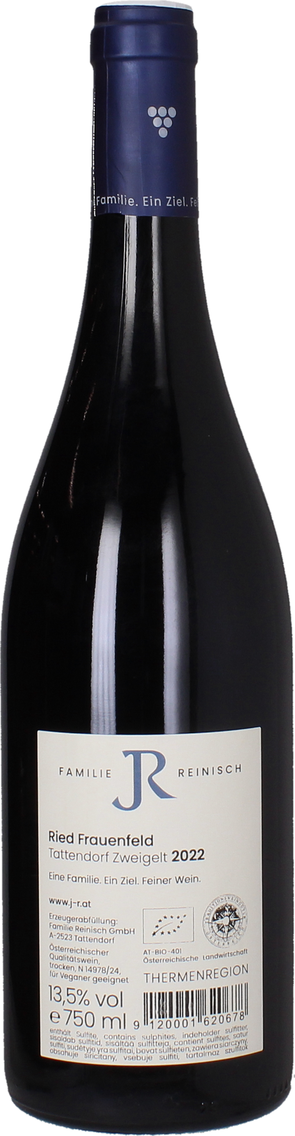 Johanneshof Reinisch Zweigelt Ried Frauenfeld 2022, organic  - 0,75 L