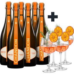 6x Chandon Argentina Spritz Orange + 4 Gratis Gläser