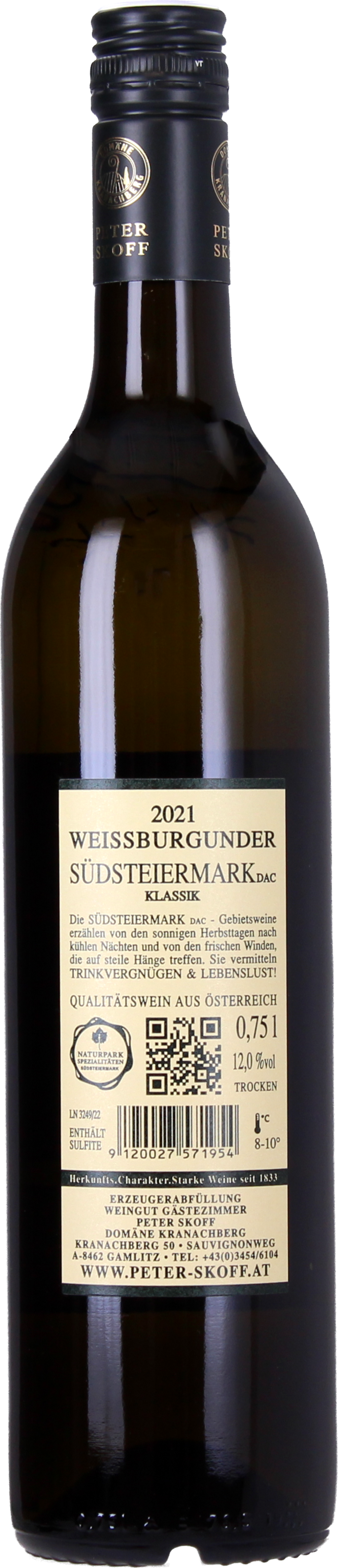Weingut Peter Skoff Weissburgunder SüdStmk DAC 2021 - 0,75 L